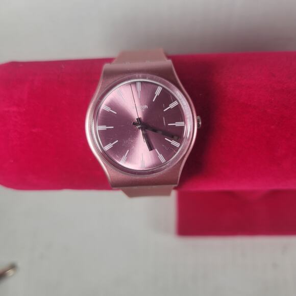 Swatch Accessories - Swatch Pink Metallic Women's Watch